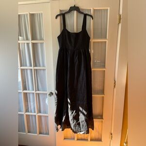 DISSH Spencer Black Linen Midi Dress NWT